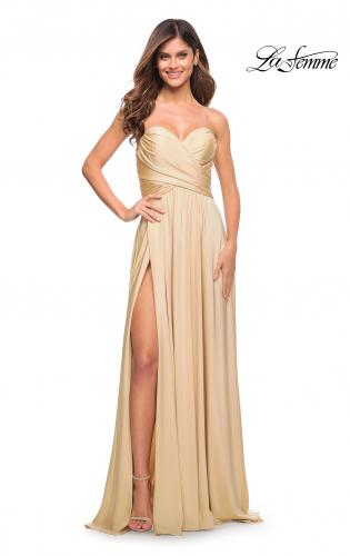 Gold Sequin Square Neck Backless Mermaid Long Formal Dress with Slit –  Dreamdressy